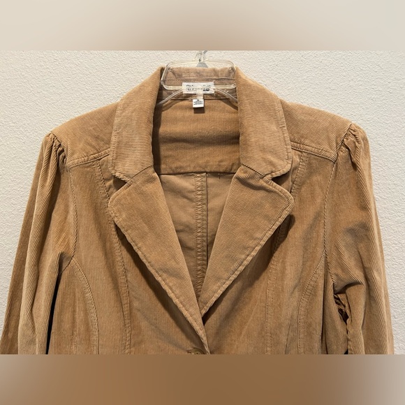 Y2K Camel Corduroy Jacket 2 Button Blazer Front Pockets Light Brown Size XL NWT - Picture 4 of 10